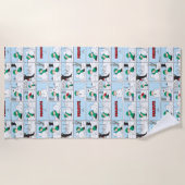 Linus baut einen Schneemann Strandtuch (Vorderseite)