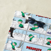 Linus baut einen Schneemann Strandtuch (Beispiel)