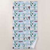 Linus baut einen Schneemann Strandtuch (Vorderseite)