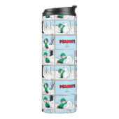 Linus baut einen Schneemann Thermosbecher (Nach links gedreht)