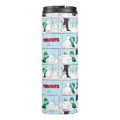 Linus baut einen Schneemann Thermosbecher (Rückseite)