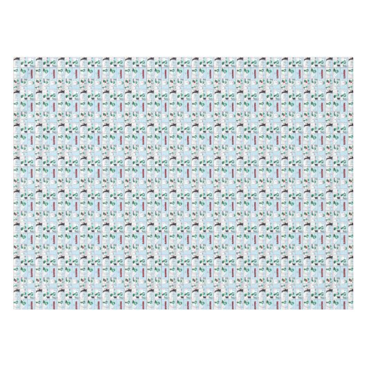 Linus baut einen Schneemann Tischdecke (Vorderseite (Horizontal))