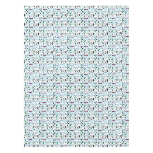 Linus baut einen Schneemann Tischdecke (Vorderseite)