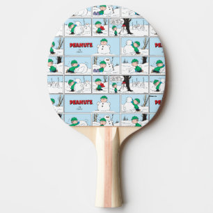 Linus baut einen Schneemann Tischtennis Schläger