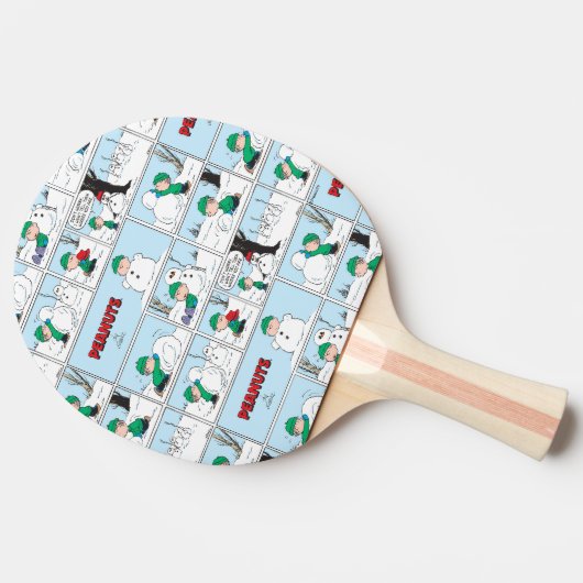 Linus baut einen Schneemann Tischtennis Schläger (Seitenansicht)