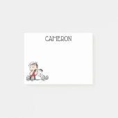 Linus getröstet mit Snoopy-Ohr Post-it Klebezettel (Vorderseite)