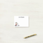 Linus getröstet mit Snoopy-Ohr Post-it Klebezettel (Auf Schreibtisch)