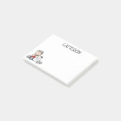 Linus getröstet mit Snoopy-Ohr Post-it Klebezettel (angewinkelt)