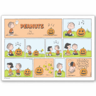 Linus & Lucy   Gesang Jack-O-Lantern Aufkleber