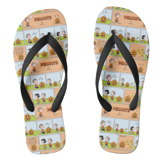Linus & Lucy | Gesang Jack-O-Lantern Badesandalen (Fußbett)