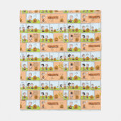 Linus & Lucy | Gesang Jack-O-Lantern Fleecedecke (Vorderseite)