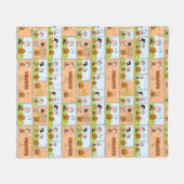 Linus & Lucy | Gesang Jack-O-Lantern Fleecedecke (Vorderseite (Horizontal))