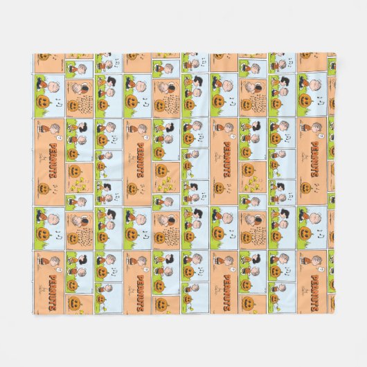 Linus & Lucy | Gesang Jack-O-Lantern Fleecedecke (Vorderseite (Horizontal))