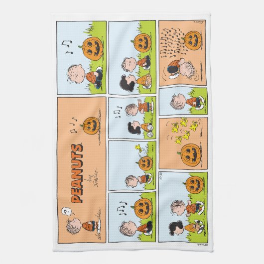 Linus & Lucy | Gesang Jack-O-Lantern Geschirrtuch (Vertikal)