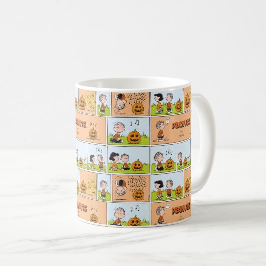 Linus & Lucy | Gesang Jack-O-Lantern Kaffeetasse (VorderseiteRechts)