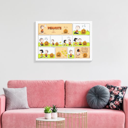 Linus & Lucy | Gesang Jack-O-Lantern Leinwanddruck (Insitu (Wohnzimmer))