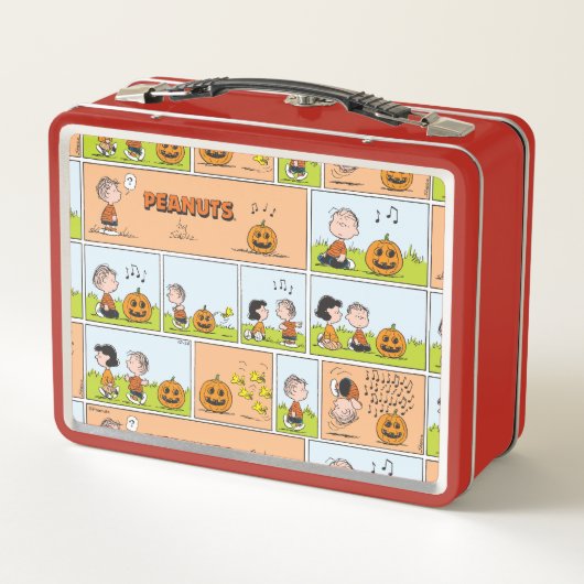 Linus & Lucy | Gesang Jack-O-Lantern Metall Brotdose (Rückseite)