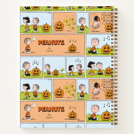 Linus & Lucy | Gesang Jack-O-Lantern Notizblock (Rückseite)