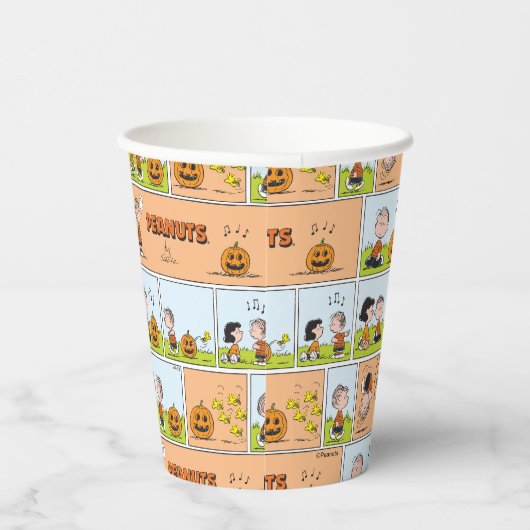 Linus & Lucy | Gesang Jack-O-Lantern Pappbecher (Rechts)