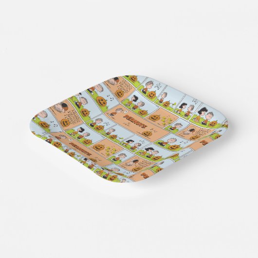 Linus & Lucy | Gesang Jack-O-Lantern Pappteller (Gewinkelt)