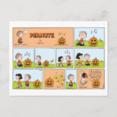 Linus & Lucy | Gesang Jack-O-Lantern Postkarte (Vorderseite)