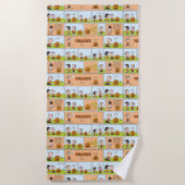 Linus & Lucy | Gesang Jack-O-Lantern Strandtuch (Vorderseite)