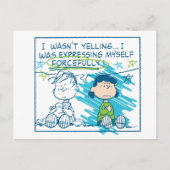 Linus & Lucy "Ich schrie nicht.." Postkarte (Vorderseite)