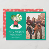 Linus Peppermint Candy Feiertagskarte (Vorne/Hinten)