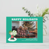 Linus Peppermint Candy Feiertagskarte (Stehend Vorderseite)