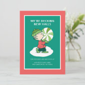Linus Peppermint Candy Feiertagskarte (Stehend Vorderseite)