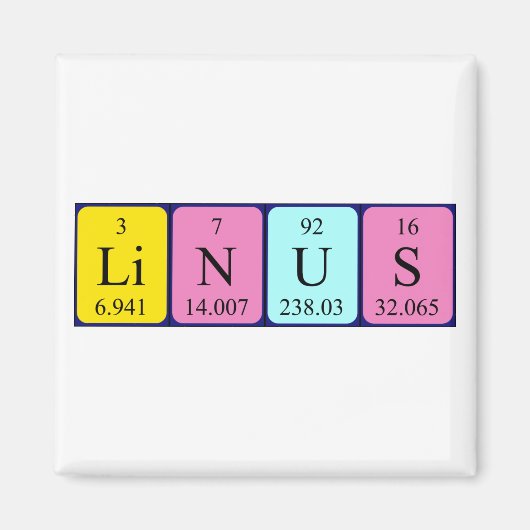 Linus-Periodenmagnet Magnet (Vorne)