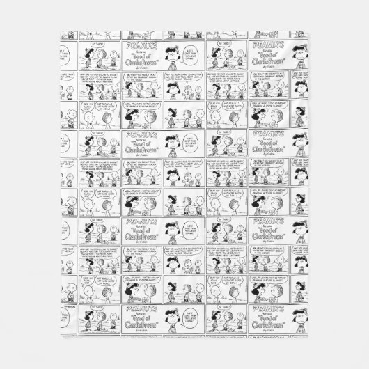 Linus Tells Lucy Sie ist Crabby Fleecedecke (Vorderseite)