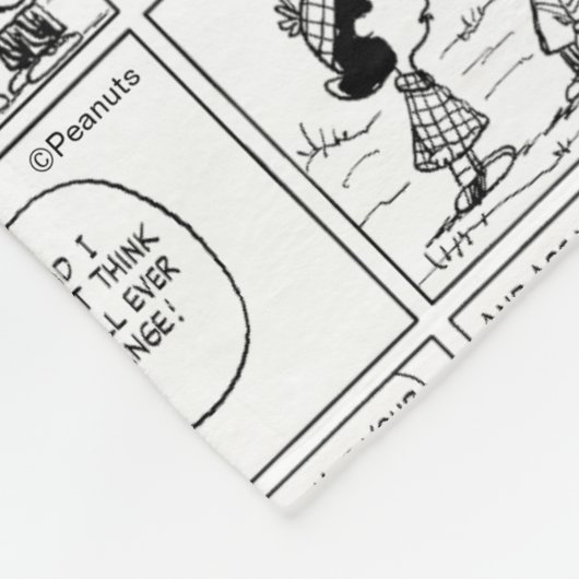 Linus Tells Lucy Sie ist Crabby Fleecedecke (Ecke)