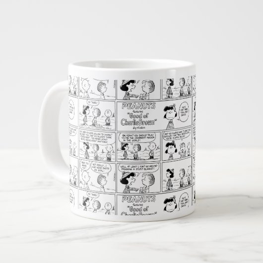 Linus Tells Lucy Sie ist Crabby Jumbo-Tasse (Vorderseite Links)
