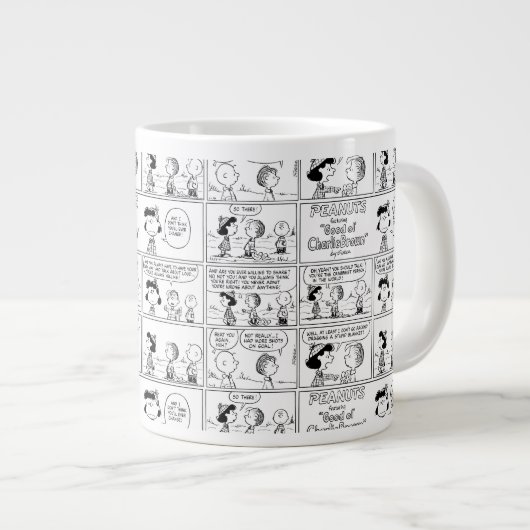 Linus Tells Lucy Sie ist Crabby Jumbo-Tasse (Vorderseite Rechts)