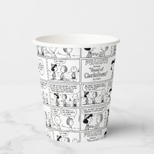 Linus Tells Lucy Sie ist Crabby Pappbecher (Vorderseite)