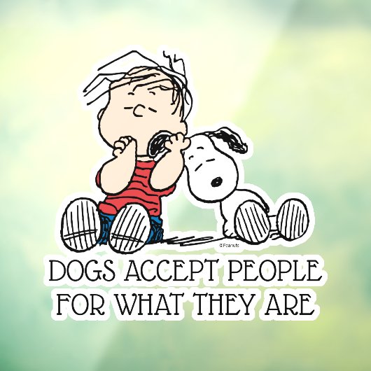 Linus tröstet von Snoopy's Ohr Fensteraufkleber (Blatt 3)