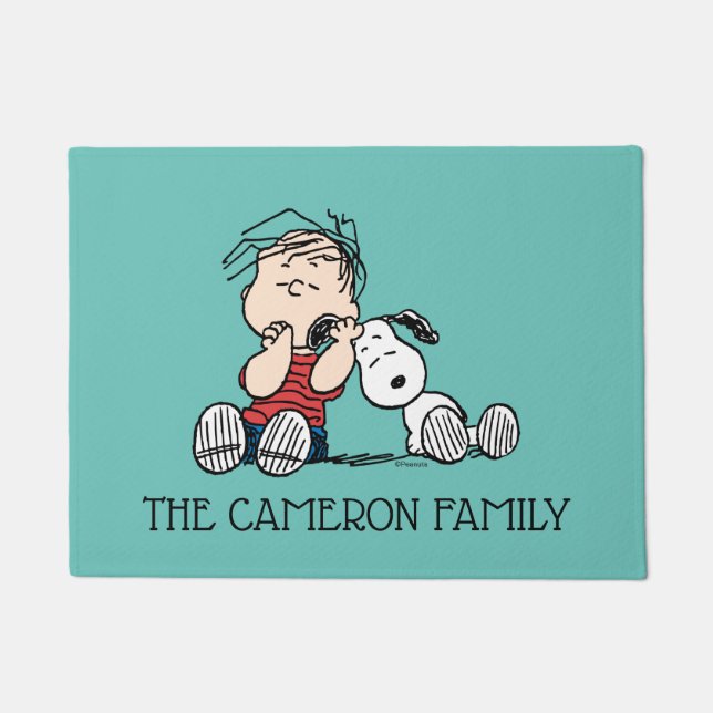 Linus tröstet von Snoopy's Ohr Fußmatte (Vorderseite)