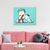Linus tröstet von Snoopy's Ohr Leinwanddruck (Insitu (Wohnzimmer))