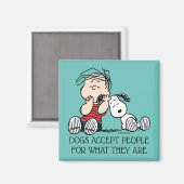 Linus tröstet von Snoopy's Ohr Magnet (Vorderseite/Rückseite)