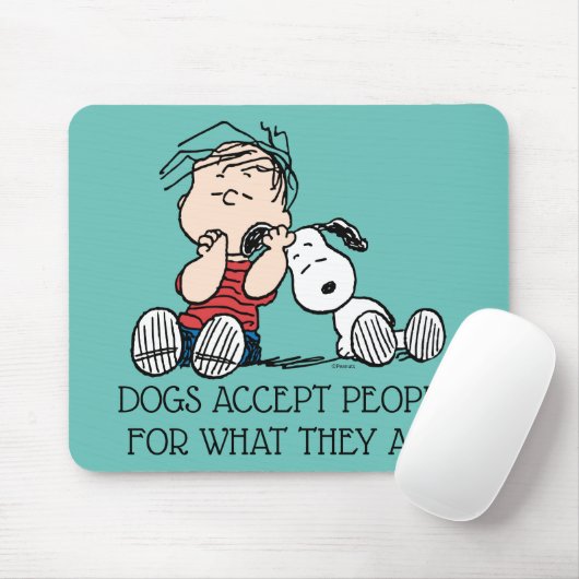 Linus tröstet von Snoopy's Ohr Mousepad (Mit Mouse)