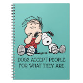 Linus tröstet von Snoopy's Ohr Notizblock (Vorderseite)