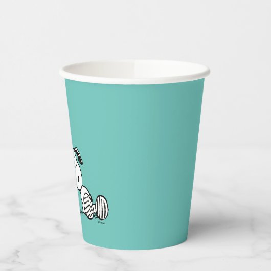 Linus tröstet von Snoopy's Ohr Pappbecher (Links)