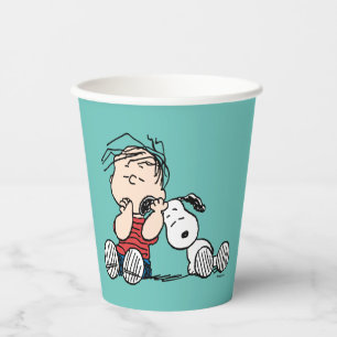 Linus tröstet von Snoopy's Ohr Pappbecher