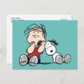 Linus tröstet von Snoopy's Ohr Postkarte (Vorne/Hinten)