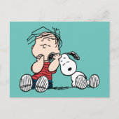 Linus tröstet von Snoopy's Ohr Postkarte (Vorderseite)