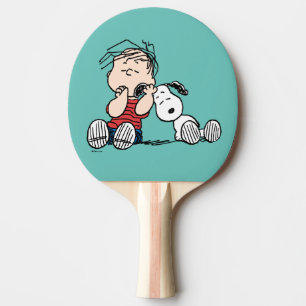 Linus tröstet von Snoopy's Ohr Tischtennis Schläger
