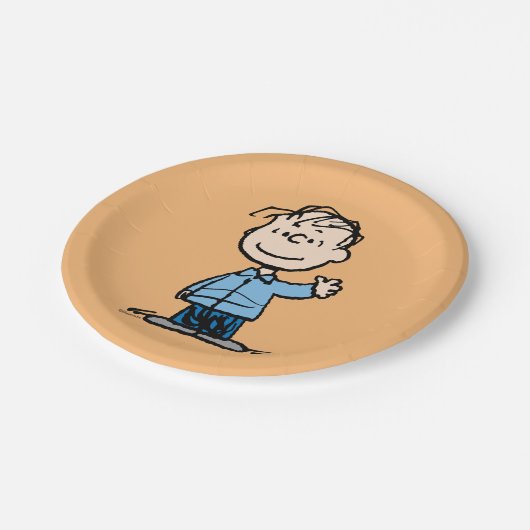 Linus Waving Pappteller (Schrägansicht)