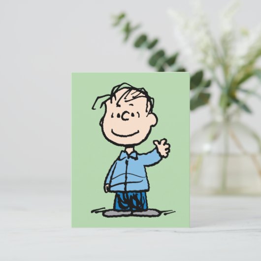 Linus Waving Postkarte (Stehend Vorderseite)