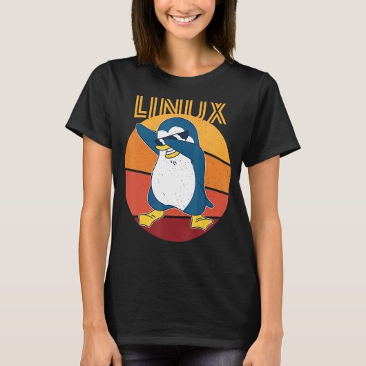 Linux Admin Cool Pinguin Nerd Informatik T-Shirt (Vorderseite)